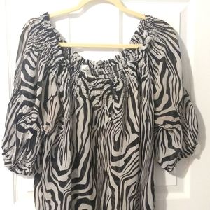 Zebra print top Care N Sport